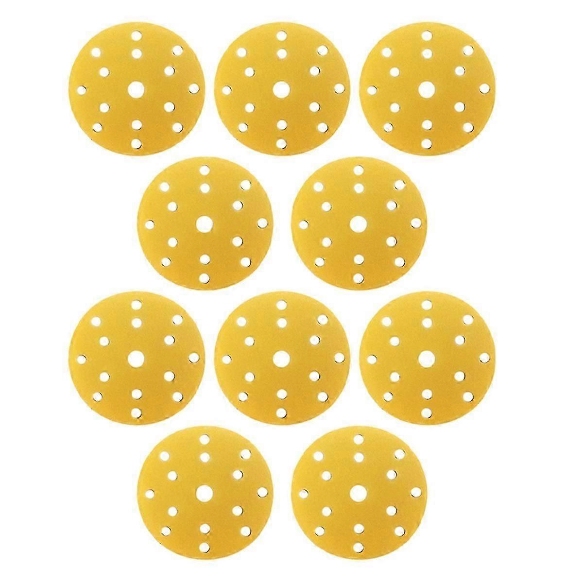 10PCS 6 Inch 15 Holes Hook and Loop Sanding Disc 150MM Sandpaper Wet & Dry 80 Grits for Car Wood Au