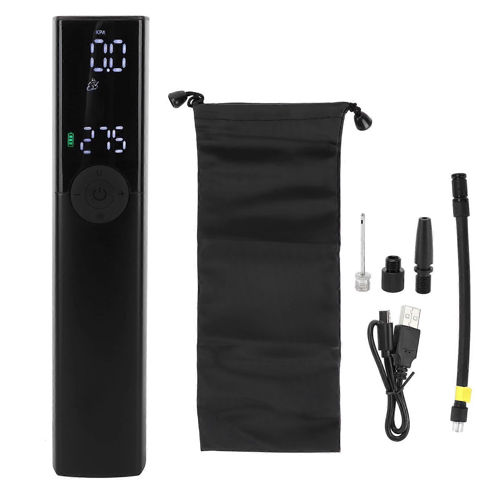 Handheld Cordless Air Pump USB Charging Digital Display Bicycle Inflator for Car Ball