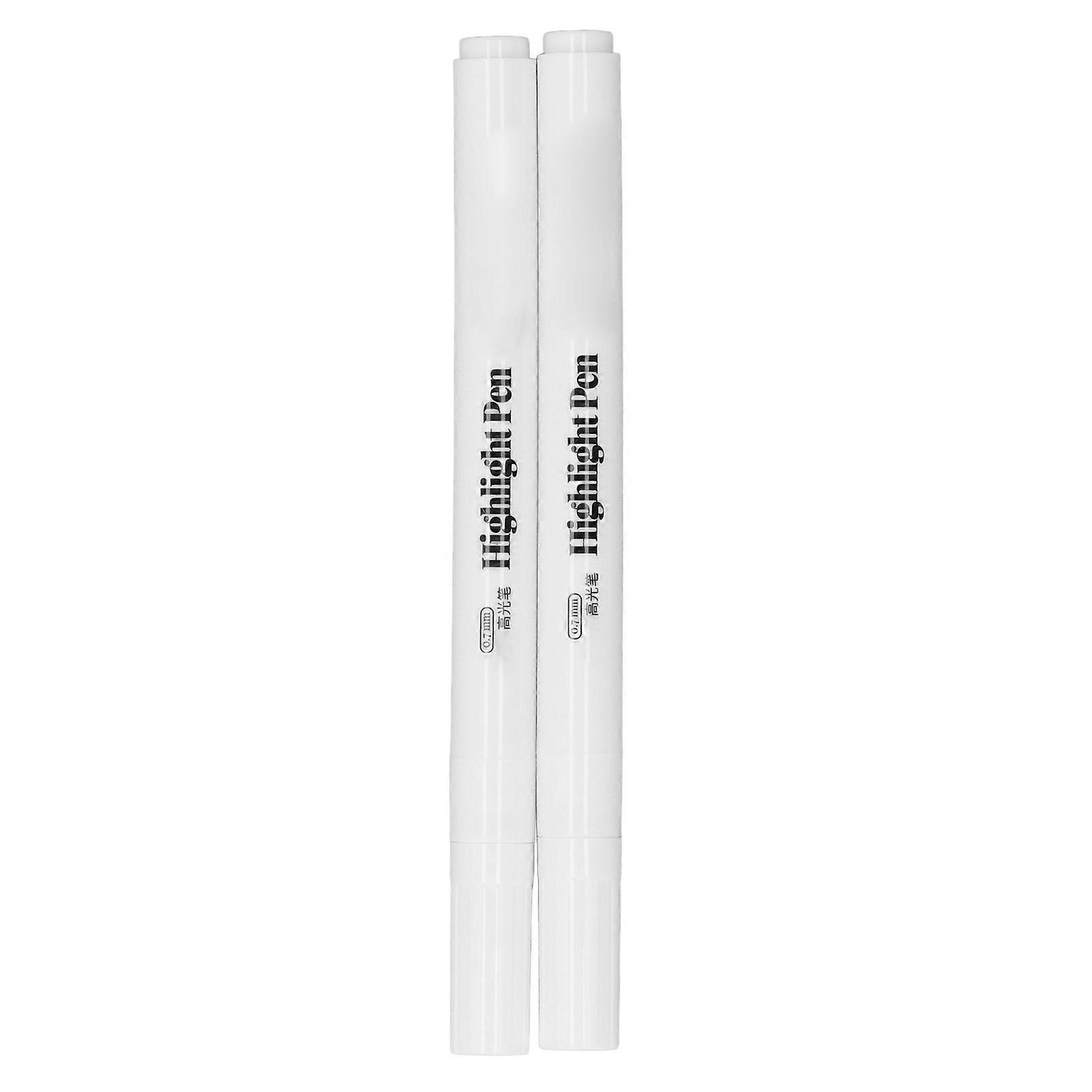 Lot de 2 marqueurs blancs de 0,7 mm, sans odeur, opaques, à séchage rapide, imperméables et durables