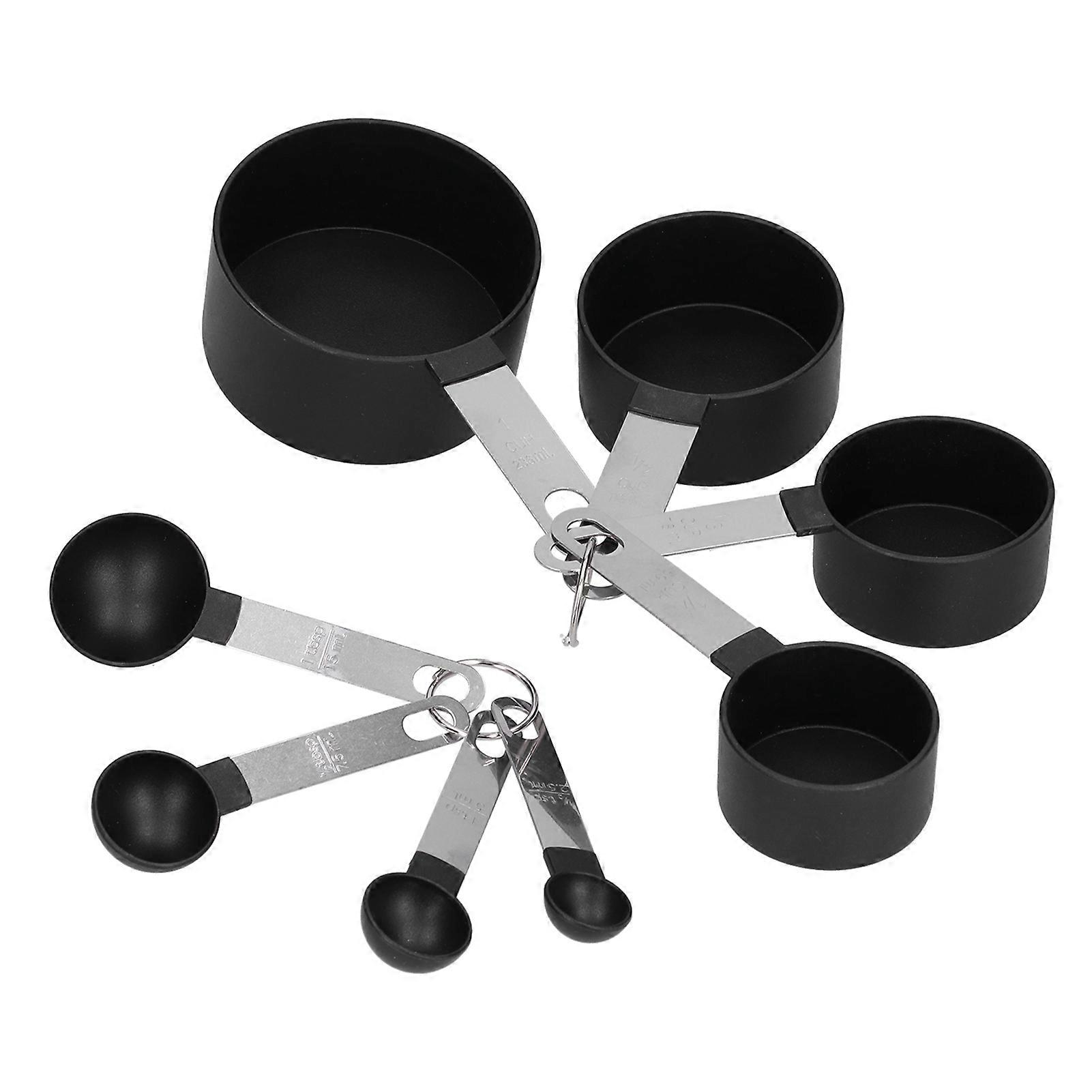 8Pcs/Set Stainless Steel Measuring Cup Spoon with Handle Baking Tool for Home