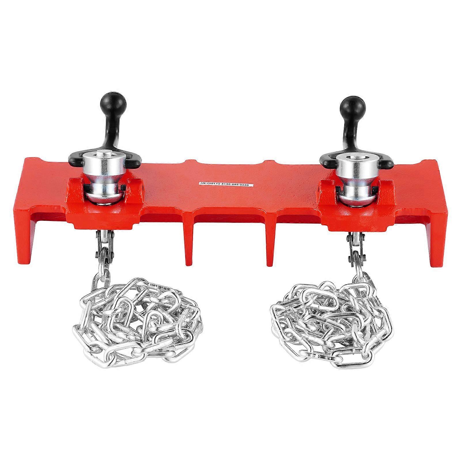 Pipe Welding Vise, 1/2 to 8-inch Pipe Clamp with Dual Chains & Crank Handles, Durable Cast Iron Vise for Various Pipe Sizes