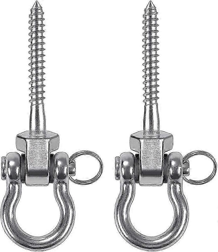Set of 2 permanent rustproof stainless steel 304 screw bracket heavy duty swing hangers ,hardware swing setnn