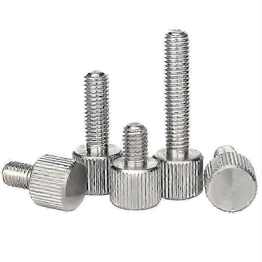 20db laposfejű recézett rozsdamentes acél hüvelykujjas csavarok - M3, M4, M5, M6 méretek
