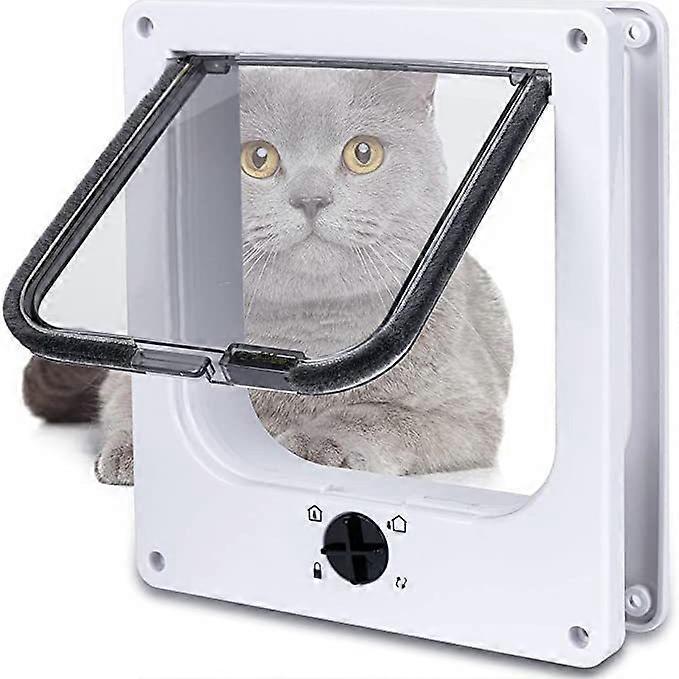 Cat Hap Door Blanc 4 Façons D’entrer Cat Mate Xl