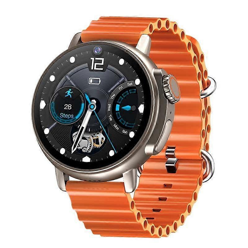 Smart Watch 1.6 Inch Round AMOLED Screen Waterproof with Bluetooth Call, Reminder Compatible with iPhone Android (Silver)