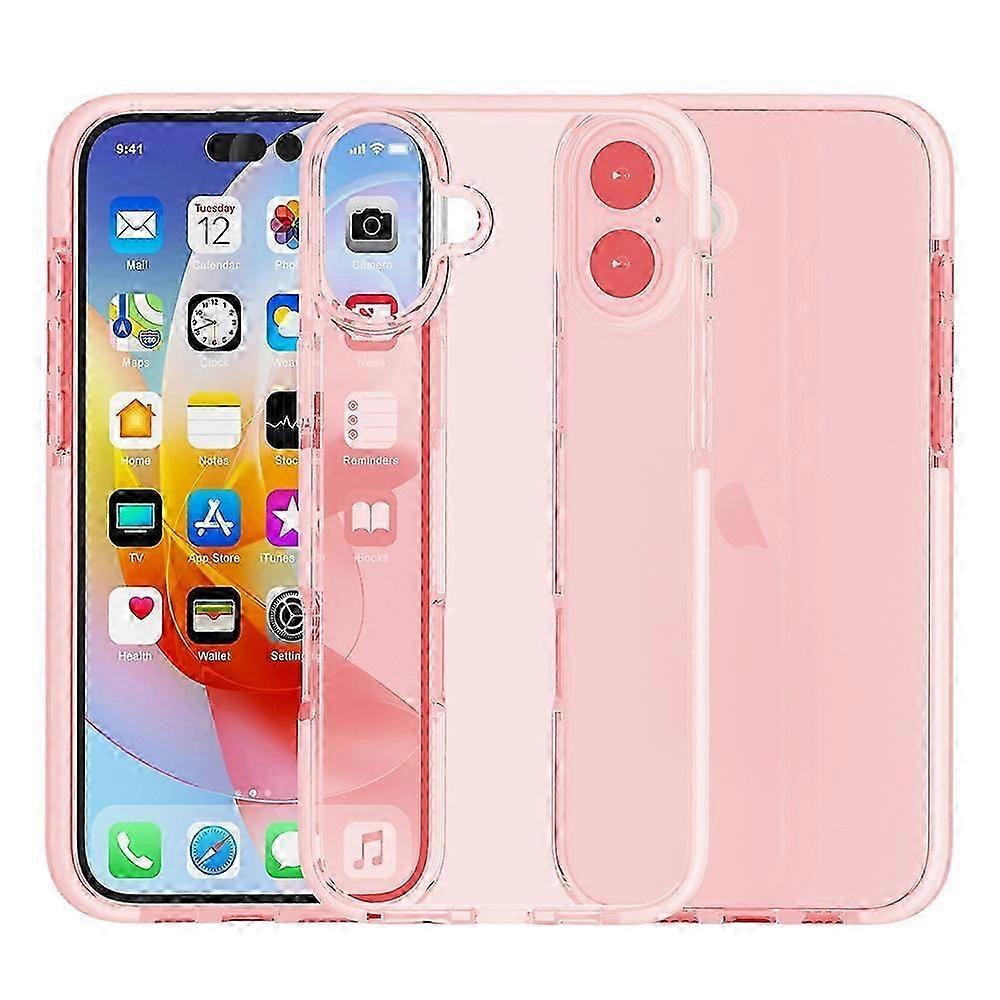 For iPhone 16 Case Shockproof TPU+TPE Transparent Back Phone Cover
