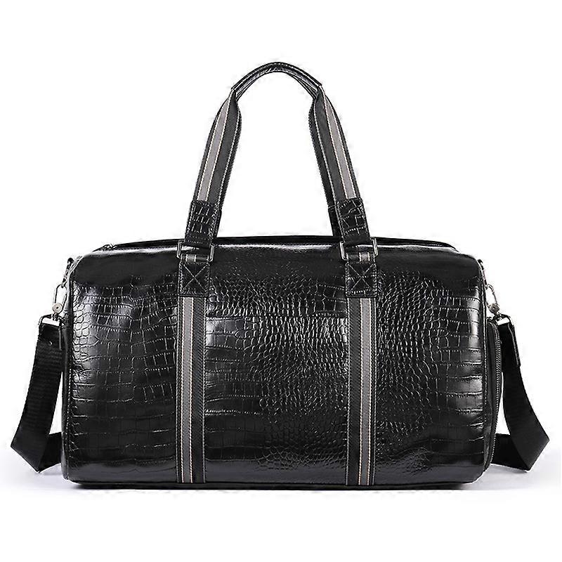 大容量レザーダッフルバッグ多機能クロコダイルプリントトラベリングバッグ4009クロコダイルプリント