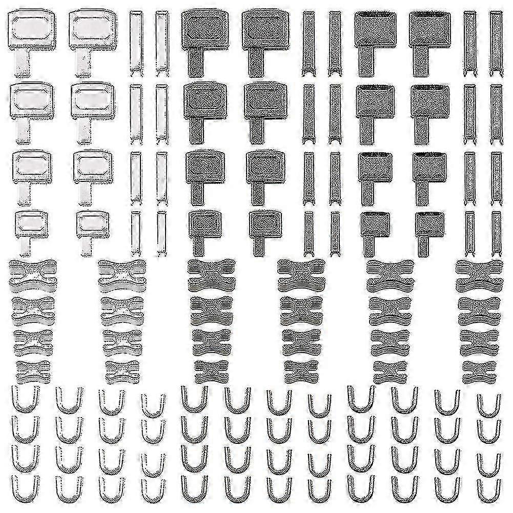 120 Pieces Metal Zipper Head Slider,4 Sizes Zipper Bottom Sliders Retainer Insertion Pin