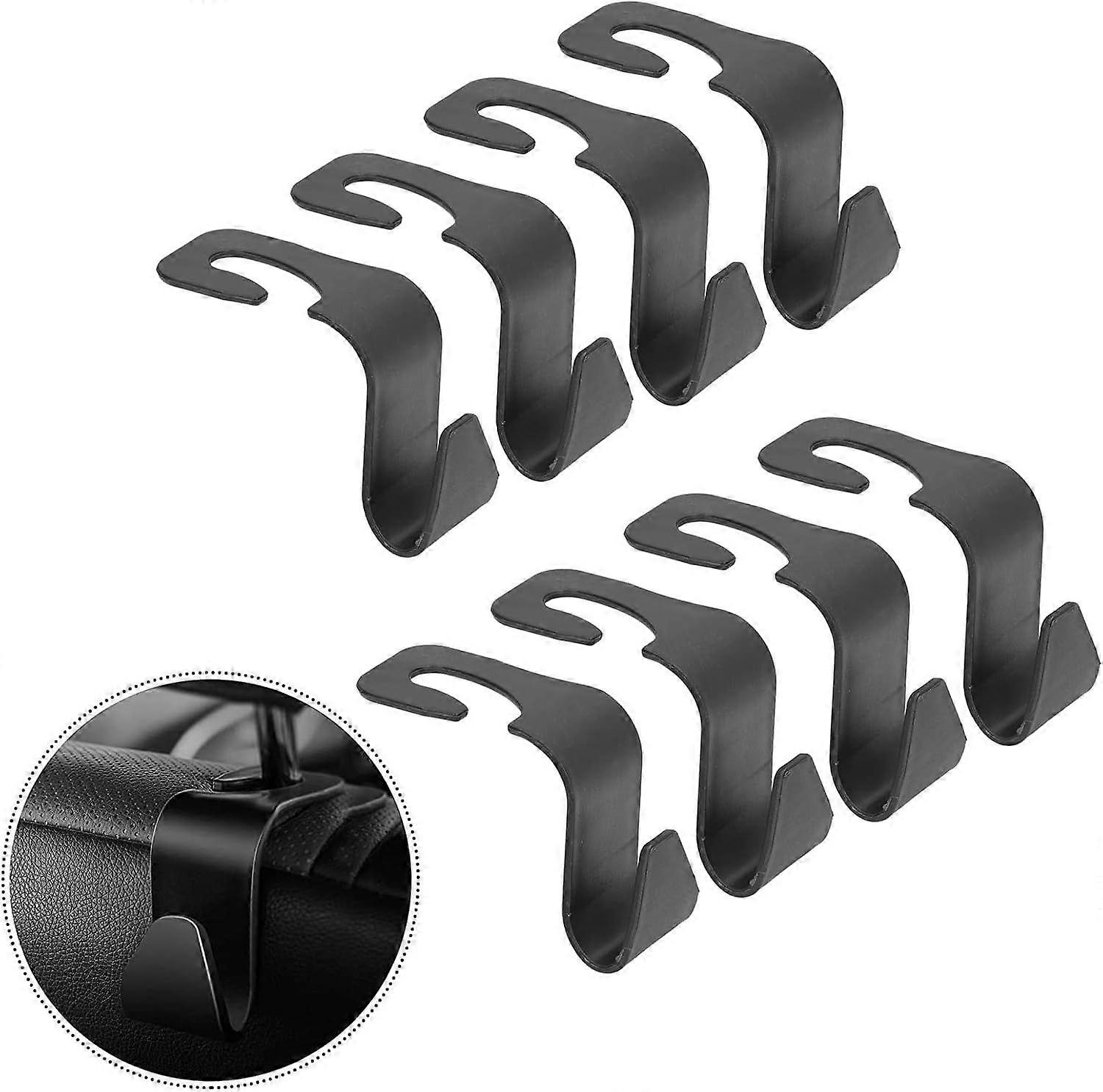 Car Seat Headrest Hooks, 8 Hooks Clothes Pockets