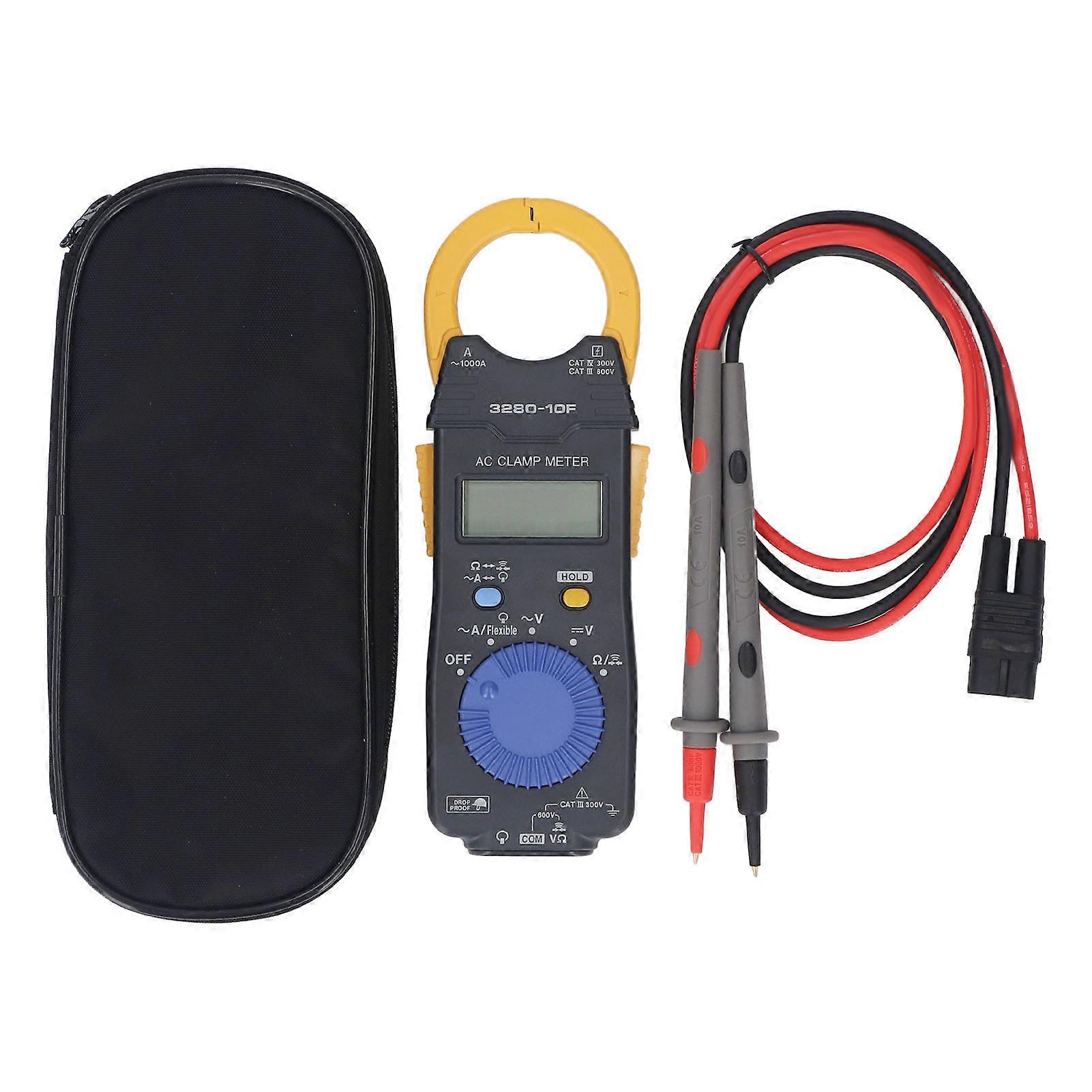 Digital Clamp Meter Super Slim AC Voltage Current Resistor Tester with DMM Function 600V 1000A