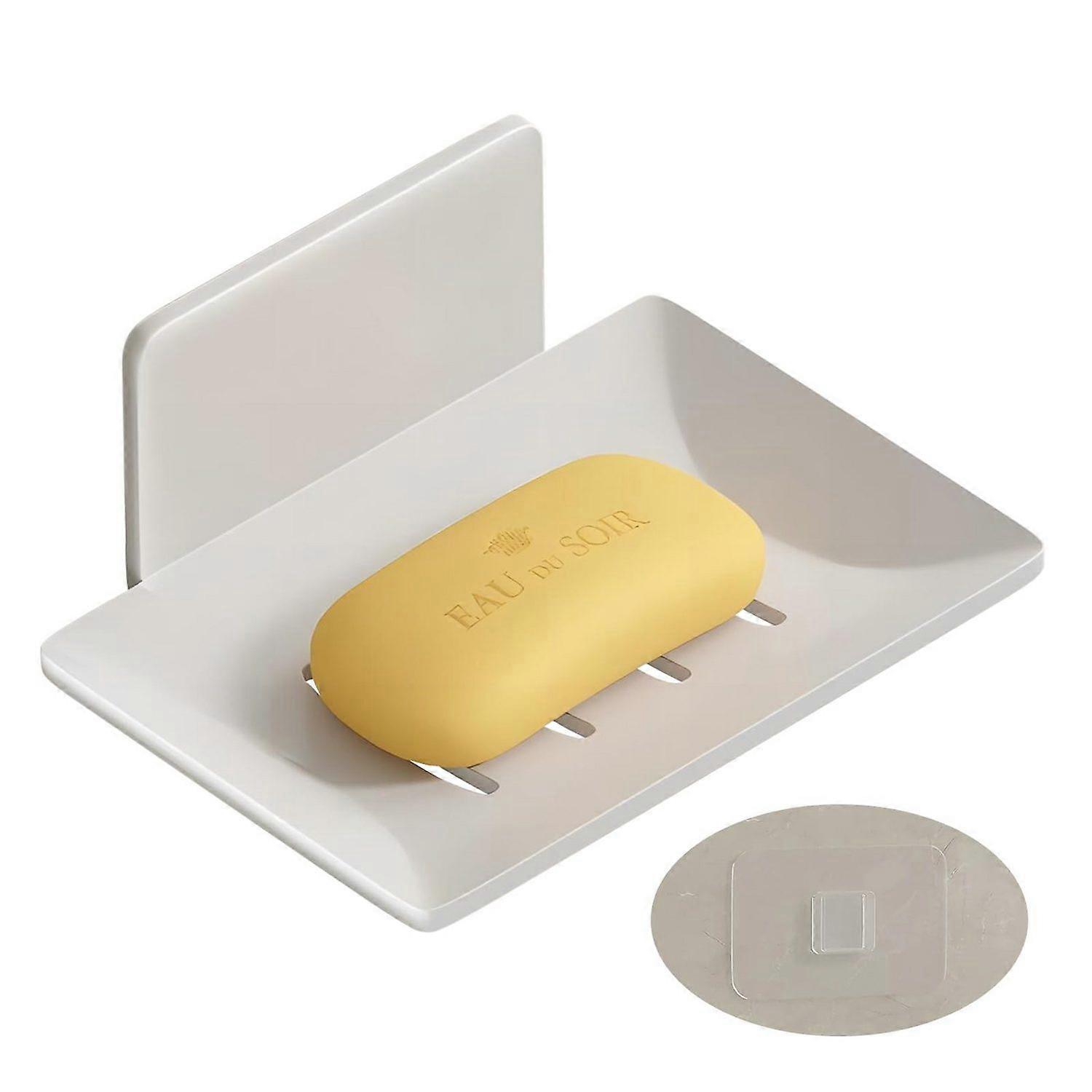 Wall-mounted aluminum soap dish without drilling waterproof bathroom durable rust-resistant