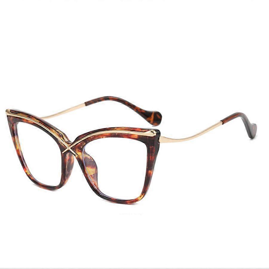 New Fashion Retro Designer Anti Blue Light Women Glasses Metal Cat Eye Frame Brand Quality Trend Clear Reding Computer Eyeglasse