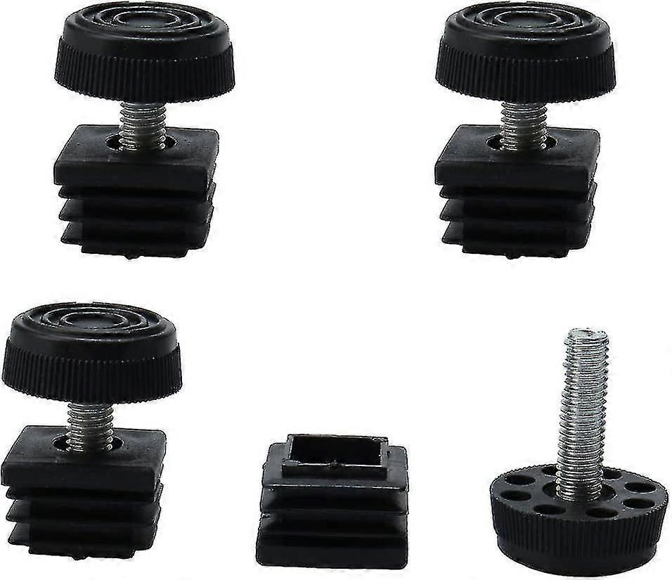 调平脚 25 X 25mm 方形插入家具可调调平器 4 套
