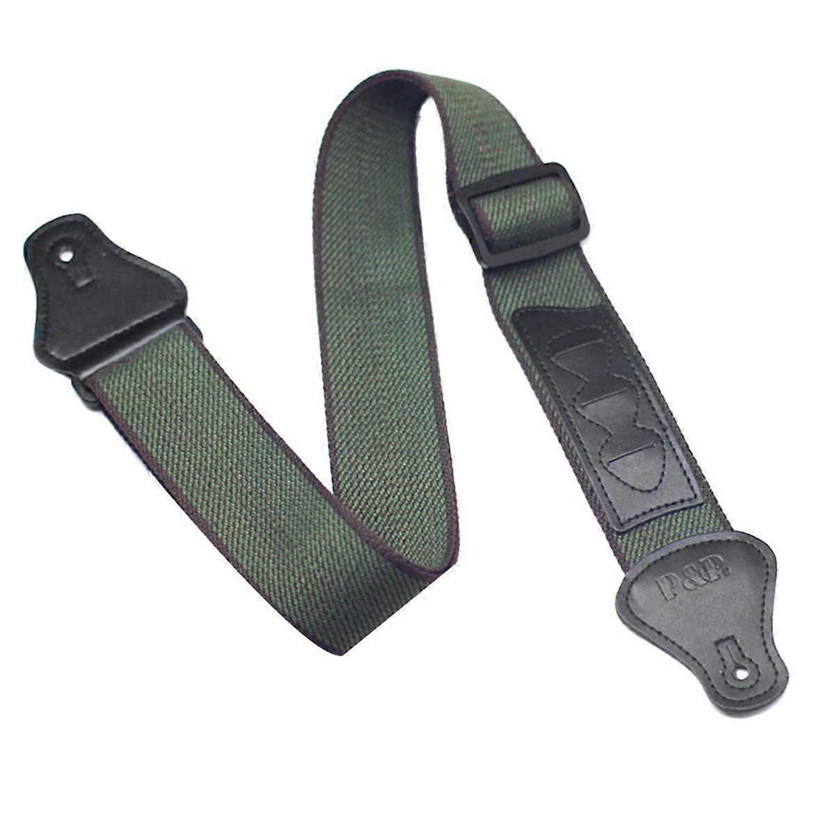 Guitar Strap Soft Adjustable Acoustic Guitar Strap for Ukulele Bass Musical Instrument Accessories ArmyGreen