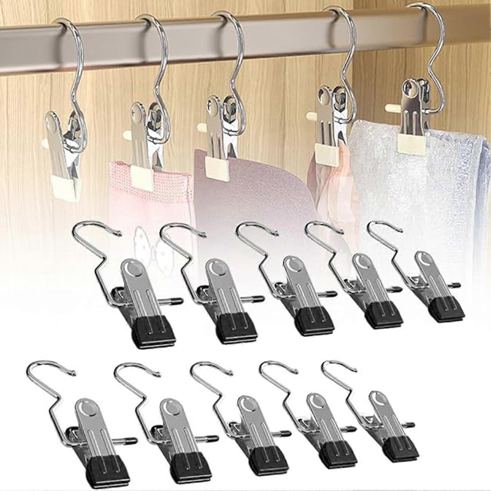 Laundry Hooks Hanging Clips Space-Saving Clothespin Boot Hangers