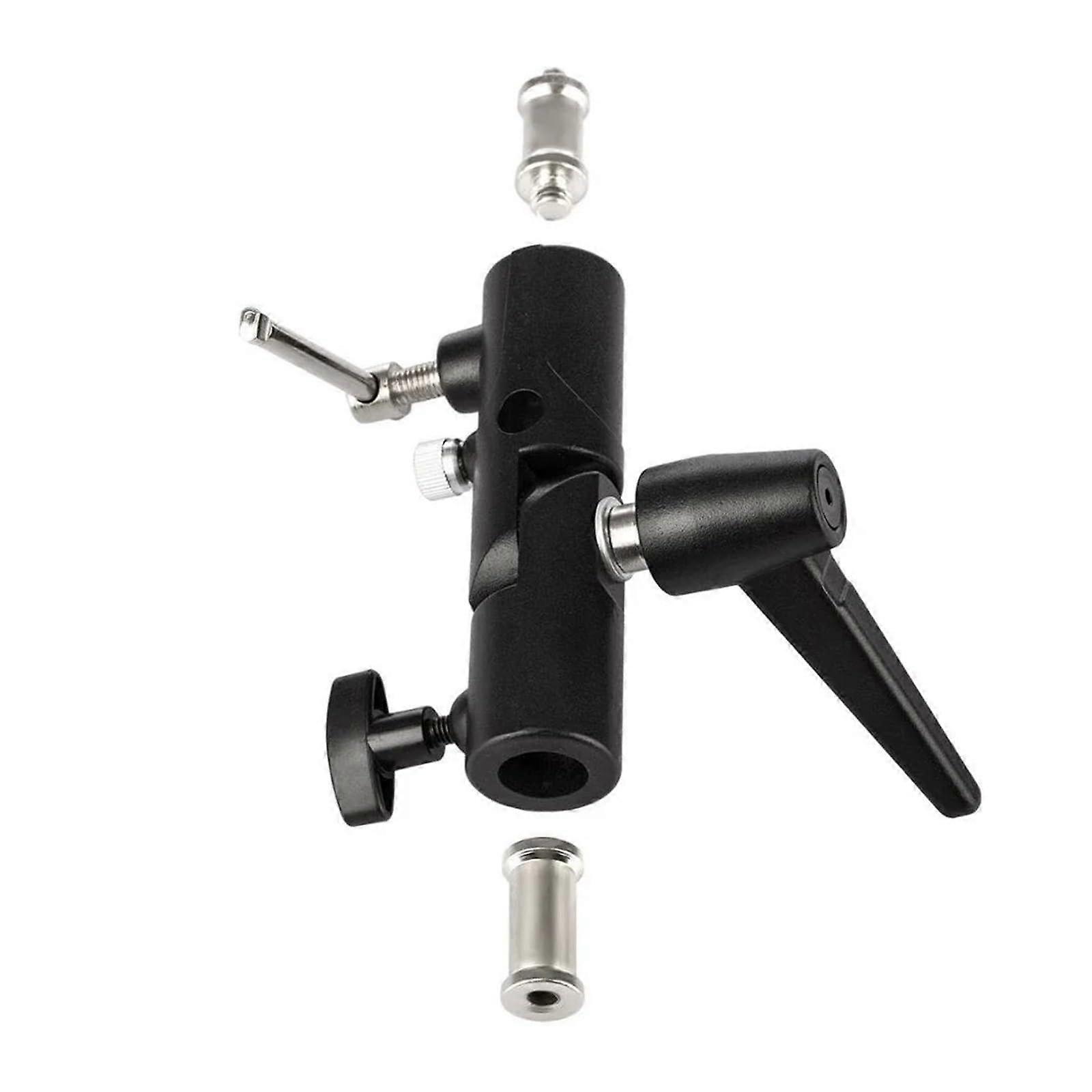 Flash Bracket Hot Shoe Umbrella Holder for Light Stand, Tripod Photography Adapter, Adjustable Mount for Photo Studio