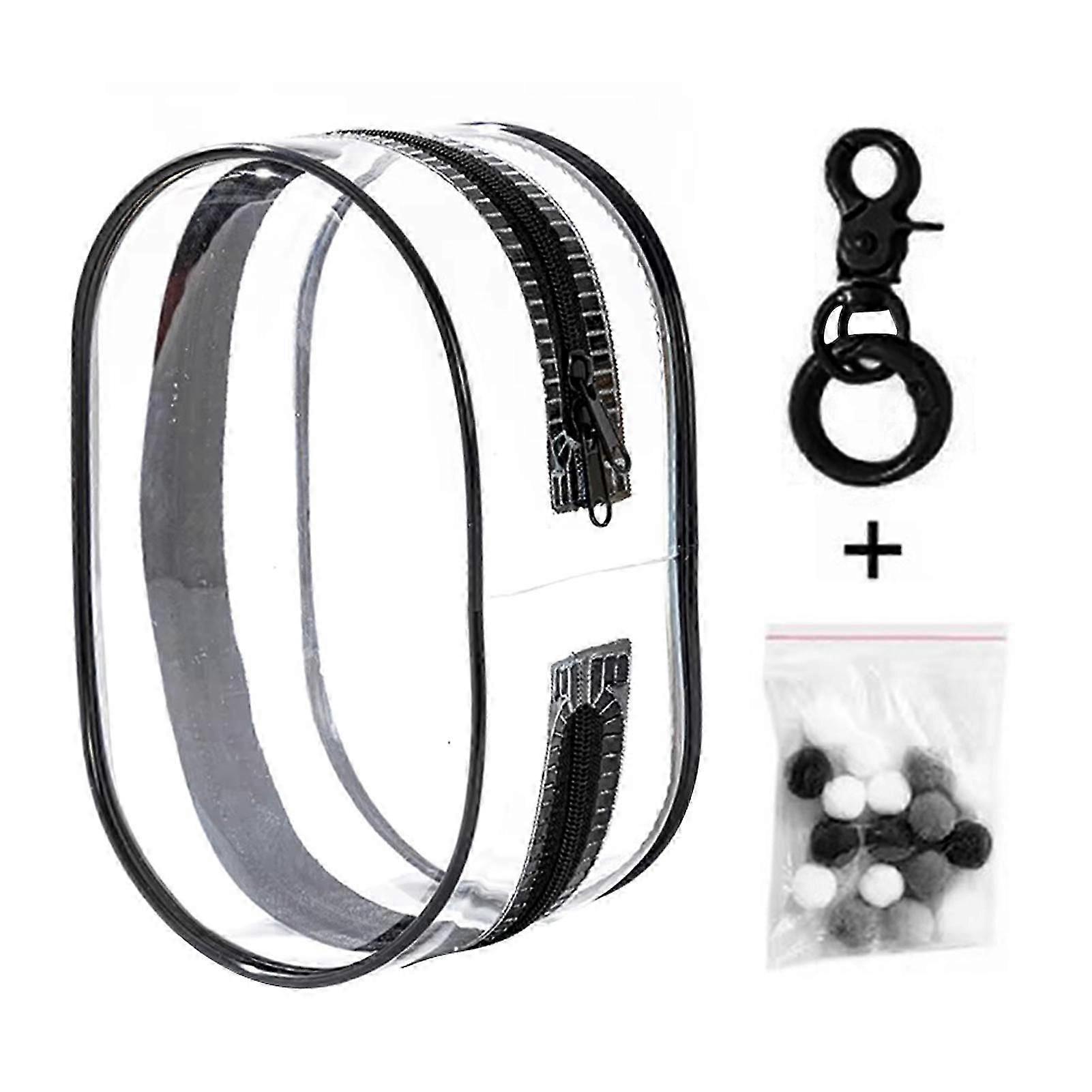 Doll Carry PVC Bag Portable Dustproof Zipper Display Bag with Keychain Ball for Children Outing Travel Durable Cute Secure Convenient Fun-2025