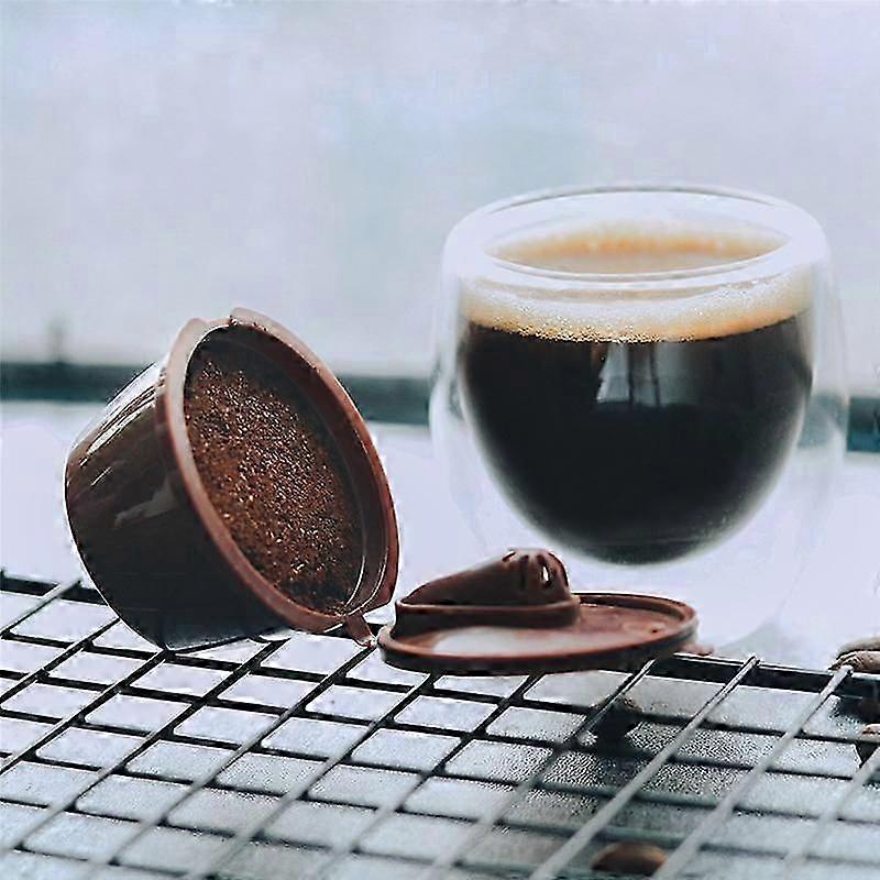 6Pcs Reusable Coffee Capsule for Machine,Reusable Refillable Coffee Capsule Filter Cup Kit