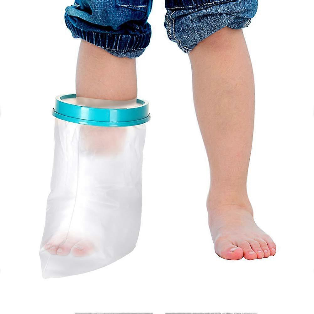 Kids Cast Cover Protector for Foot – Waterproof Shower and Bath Use, Reusable Bandage Keeper, Size Adjustable Protection