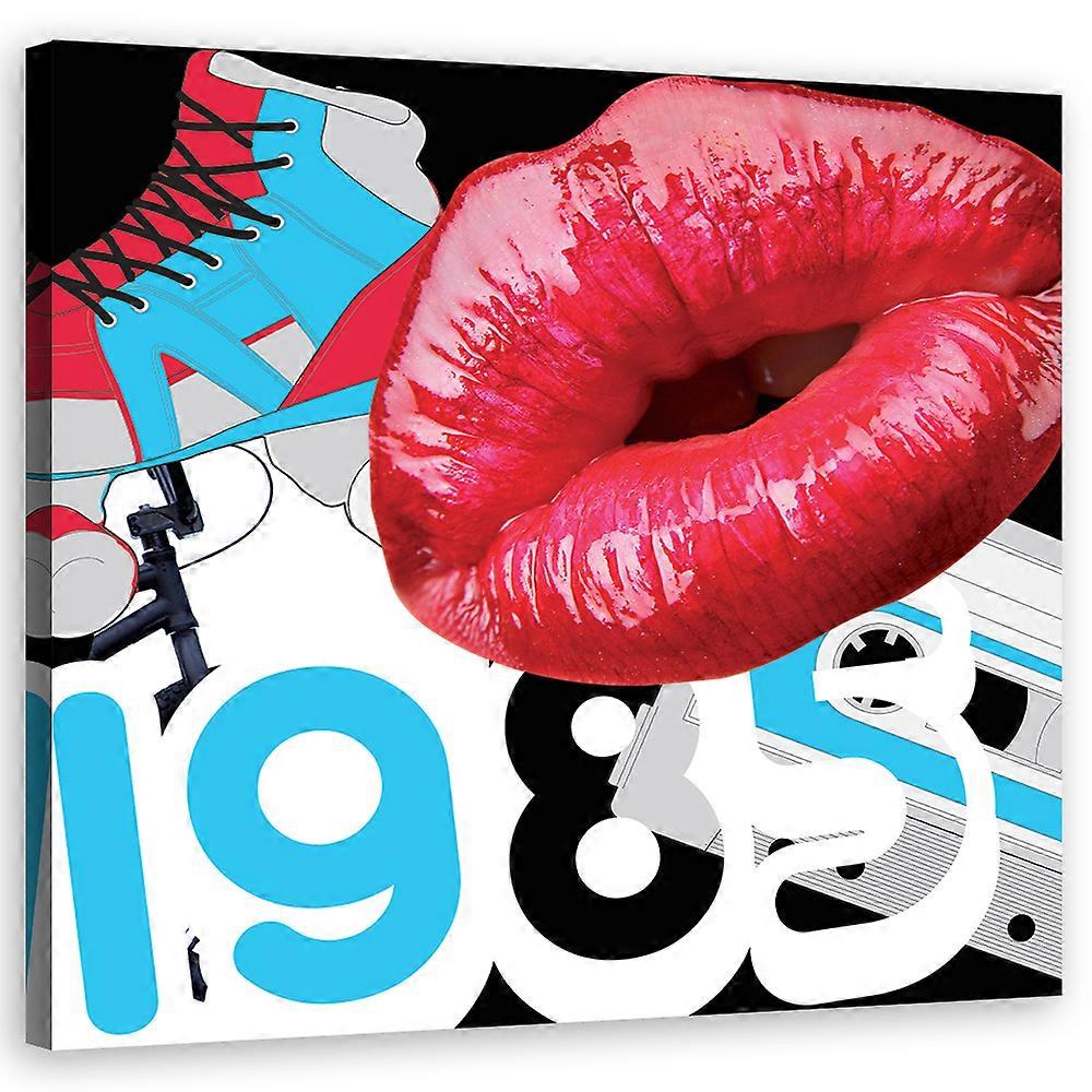 Fotobehang, Abstracte kunst - Rood - 60x60