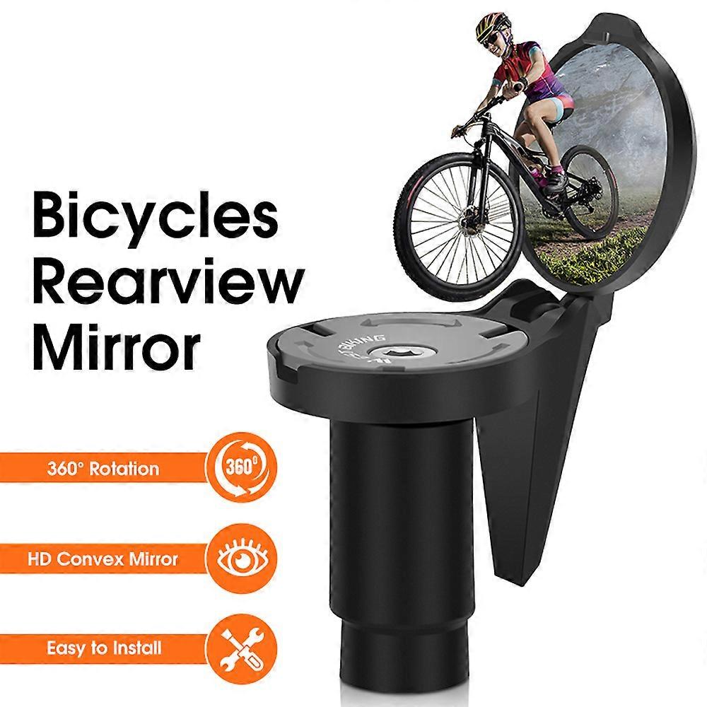 Bicycle Handlebar Plug Rearview Adjustable Bicycle Handlebar Bike Rearview Mirror Cycle Accessory