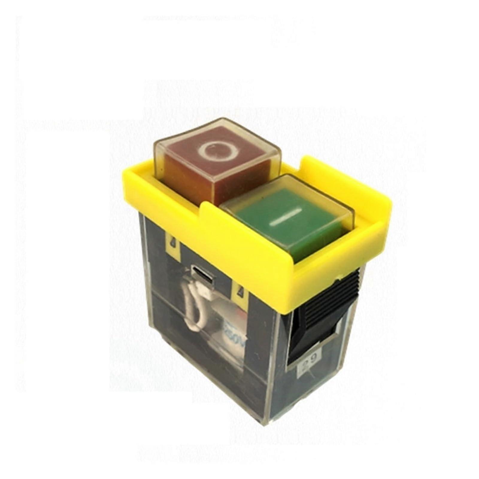 KJD6 Electrician Switch Self-Locking AC220V Electromagnetic Start Button IP54 Waterproof Machine Tool Accessory