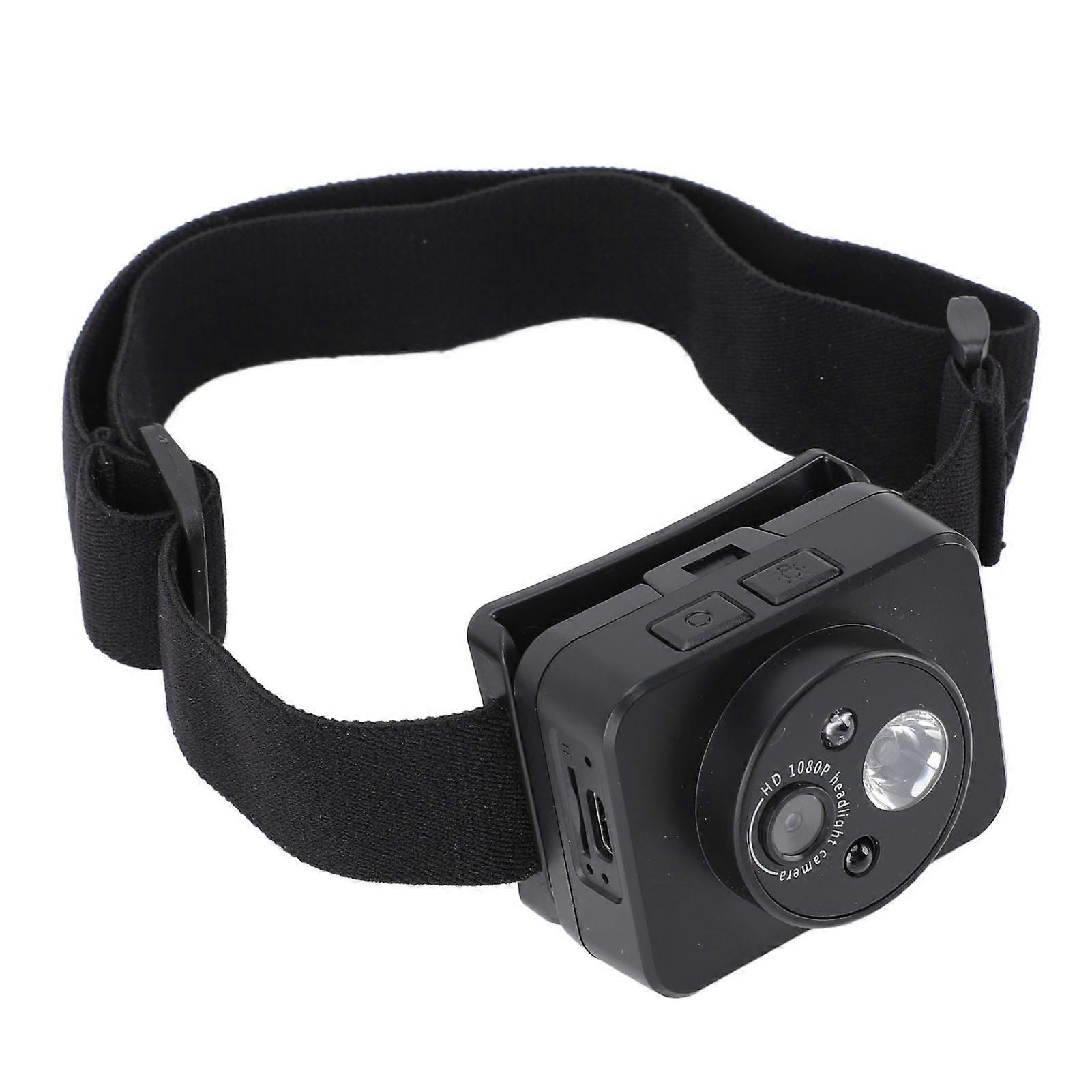 Headlight Camera 1080P Portable Motion Sensor Headlamp Video Recorder for Hiking Cycling Outdoor Adventure 
