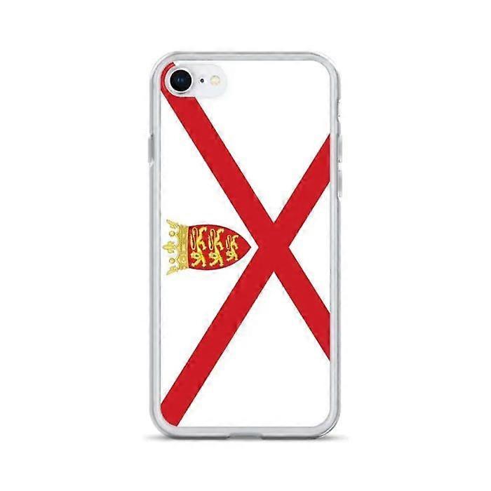 Phone case - PIXELFORMA - Jersey Flag - Compatible with iPhone 8 - Flexible - Shockproof - Silicone