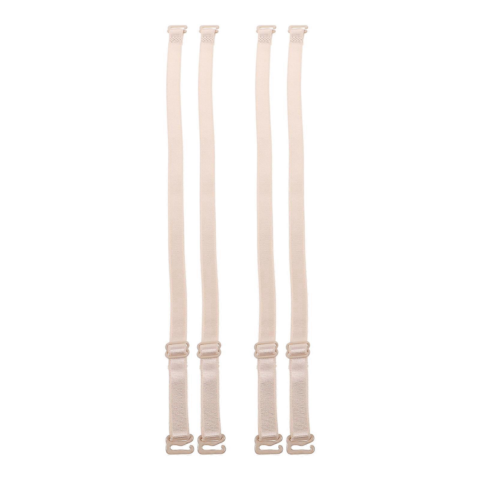 Elastic Non Slip Shoulder Straps Replacement Skin Tone Stretchy Extenders for Women Adjustable Comfortable Breathable Straps for Vest Halter Tube