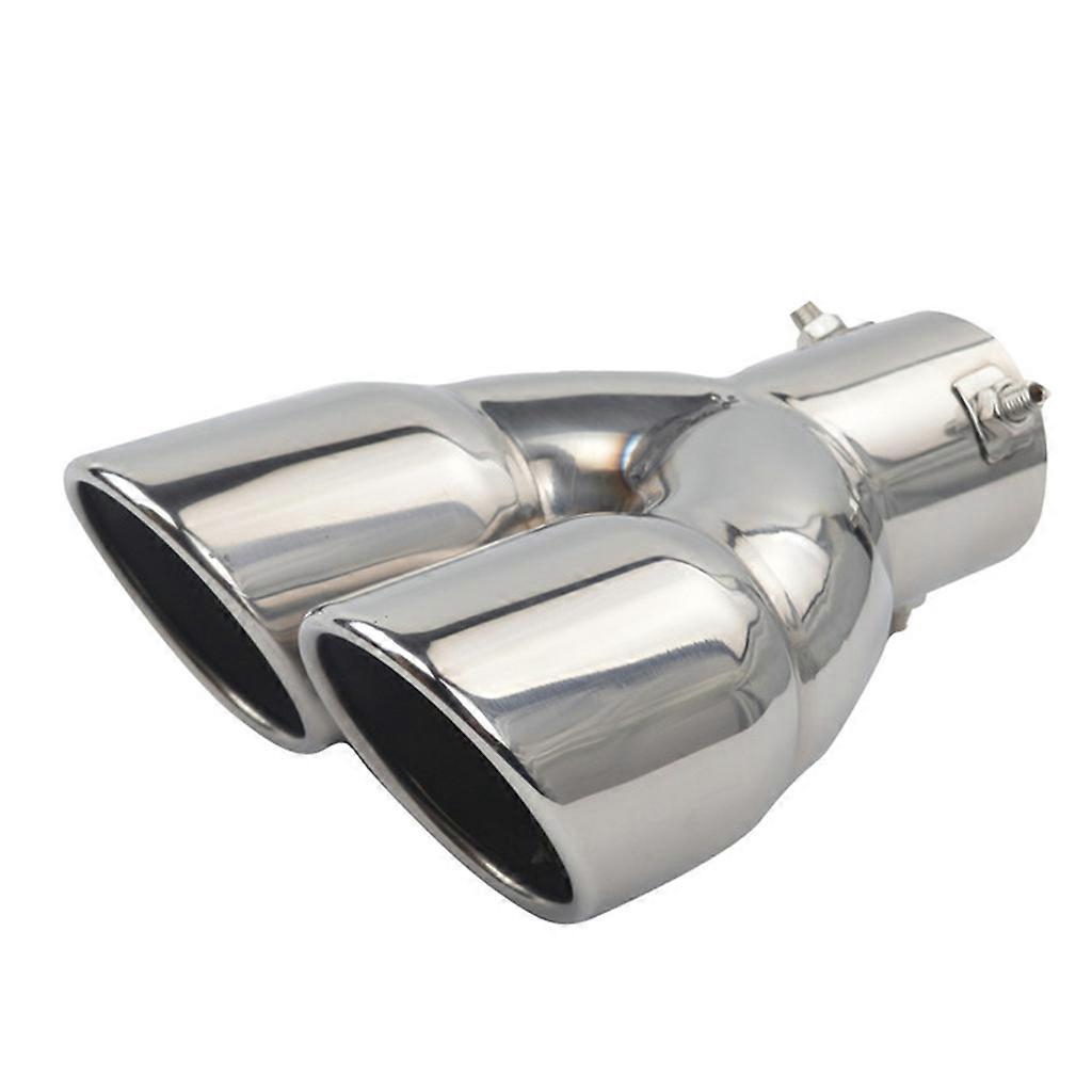 Exhaust Pipe Muffler Tail Liner Pipe Outlet Nozzle End Universal Stainless Steel Square End One Change Two Double Outlet
