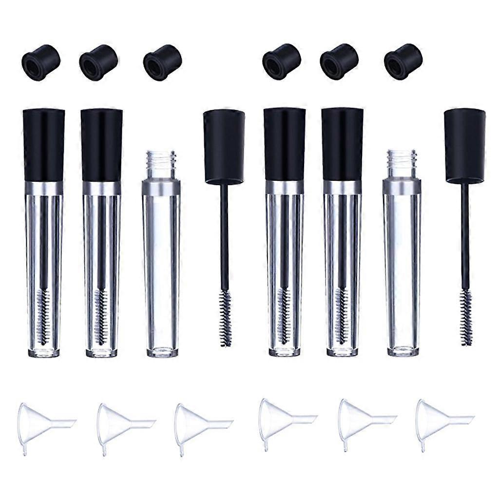 6.5ml Refillable Clear Acrylic Empty Tubes Growth Vials Bottles Container + 6 +