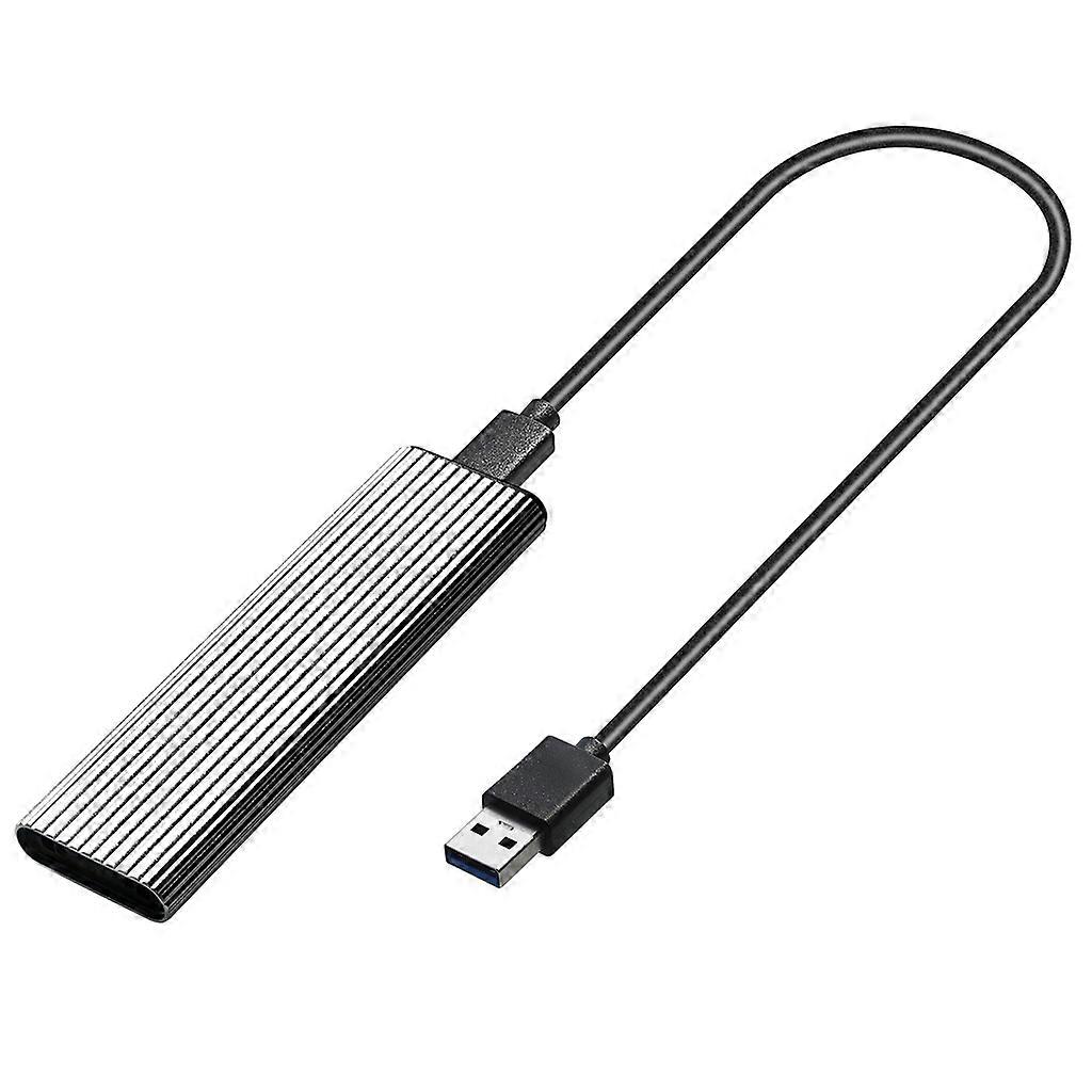 per custodia SSD M.2 NVME Doppio protocollo da USB3 10Gbps a NVME PCI-E per SSD M.2 Esterno in alluminio per custodia con USB-C a argento