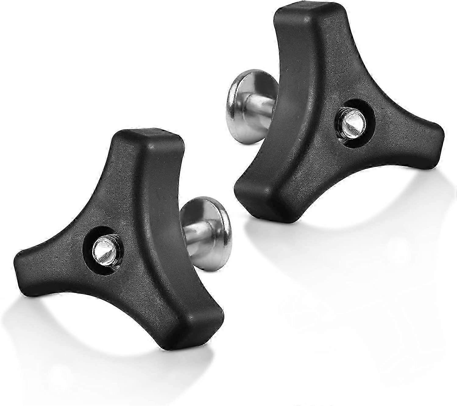2PCS Universal Plastic Lawn Mower Wing Nuts & Triangular Handle Bolts - Compatible with Most Lawn Mowers