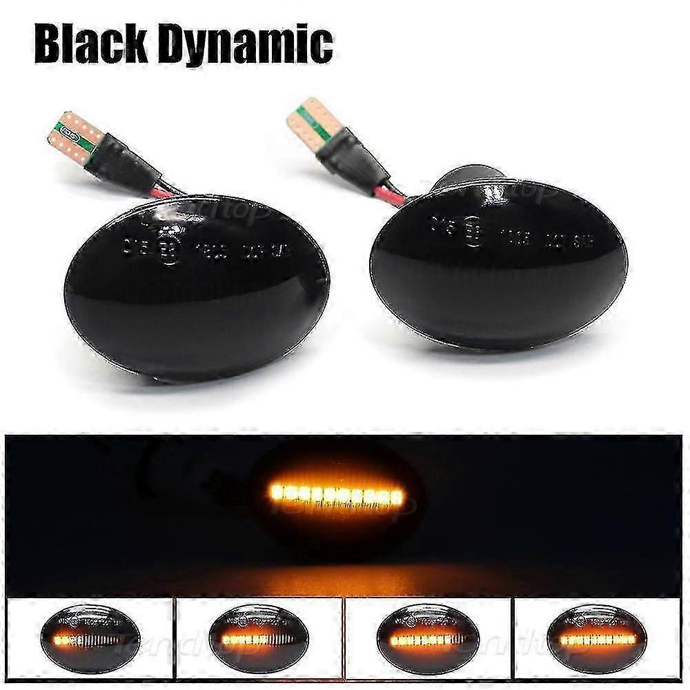 Amber LED Dynamic Turn Signal & Flashing Side Marker Light for Fiat 500/500c/500L, Abarth 595/695