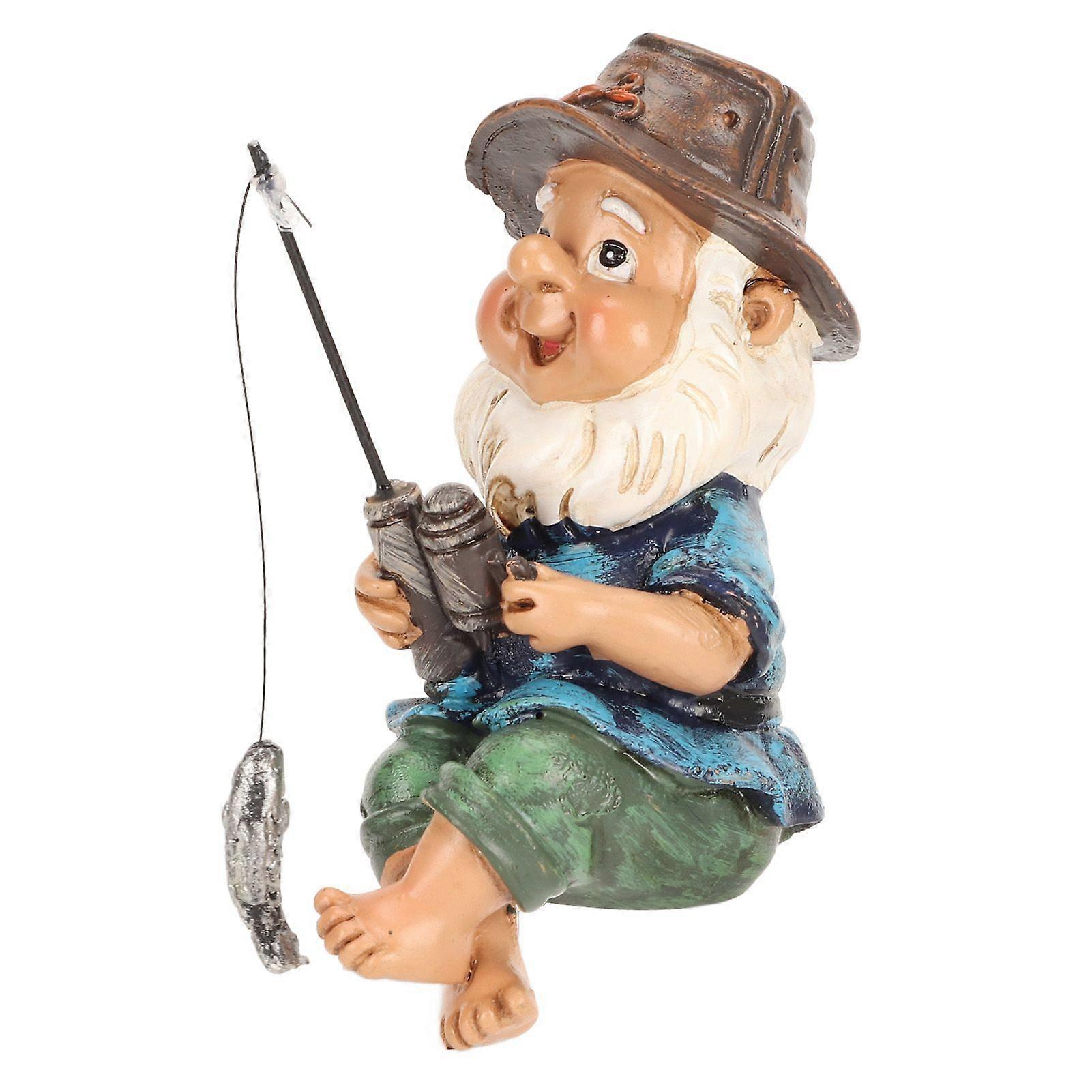2025 Πιό πρόσφατο μοντέλο αλιείας Gnome Sitter αστεία UV ανθεκτική ρητίνη διακοσμητική