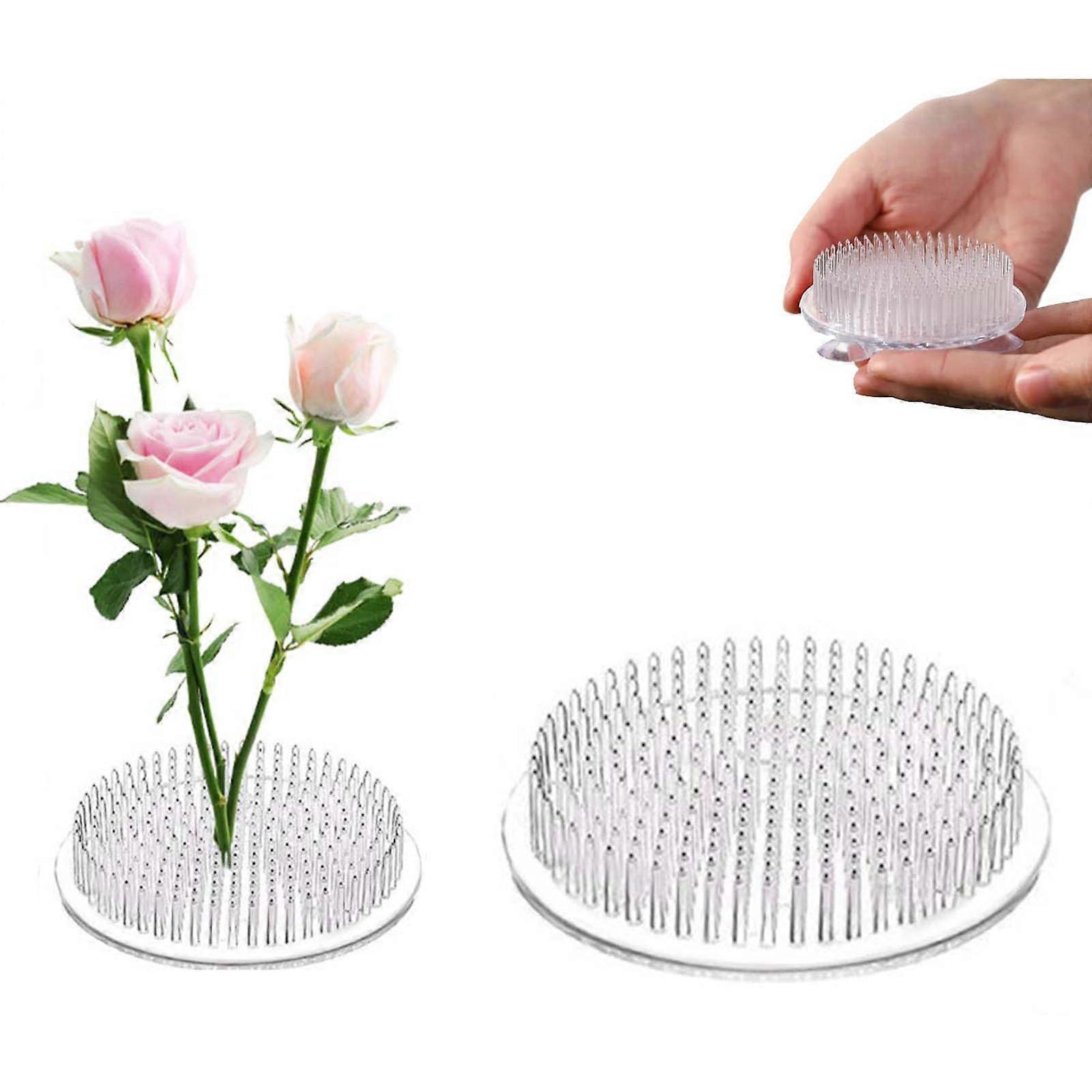Flower Frog, Plastic Floral Frog Arrangement Holder, Stem Pin Fixed Tools Grid for Vase (8)