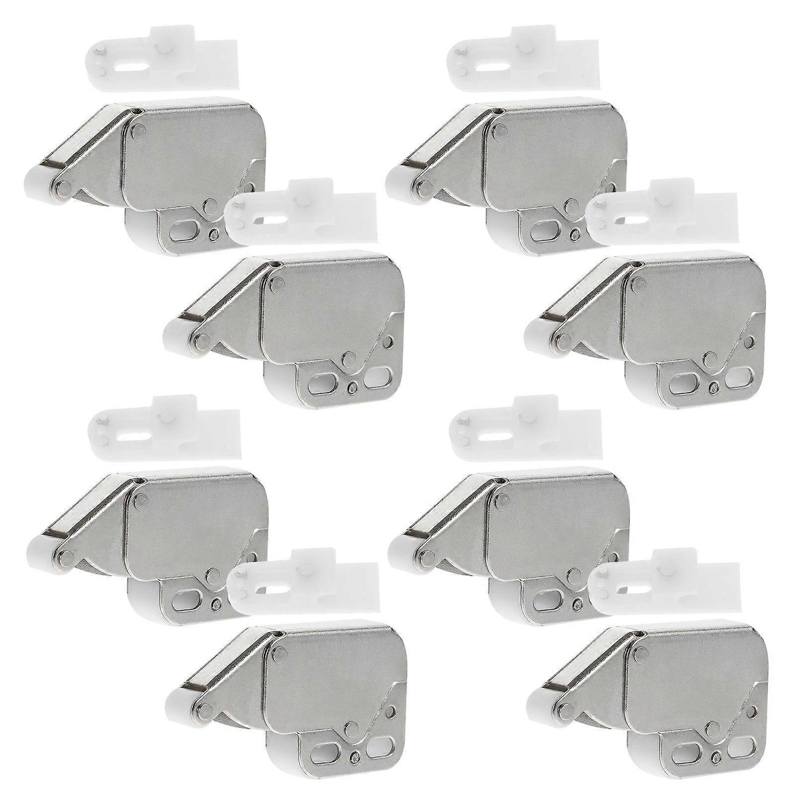 8pcs Spring Loaded Door Latches for Cabinets, Wardrobes, and Cupboards – Push to Open Invisible Bolt Locks with High Strength Design for Kitchen and