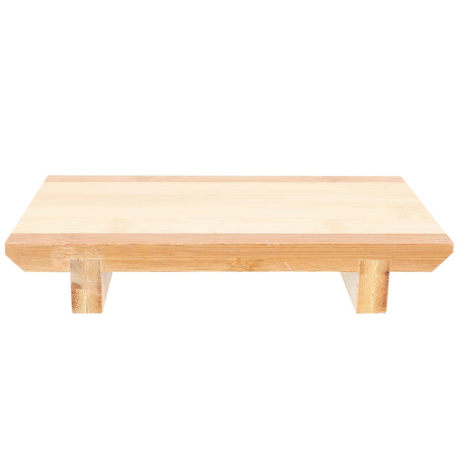 Sushi Serving Plate Japanese-Style Sashimi Plate Rectangular Shape Wood And Synthetic Material 1Pack