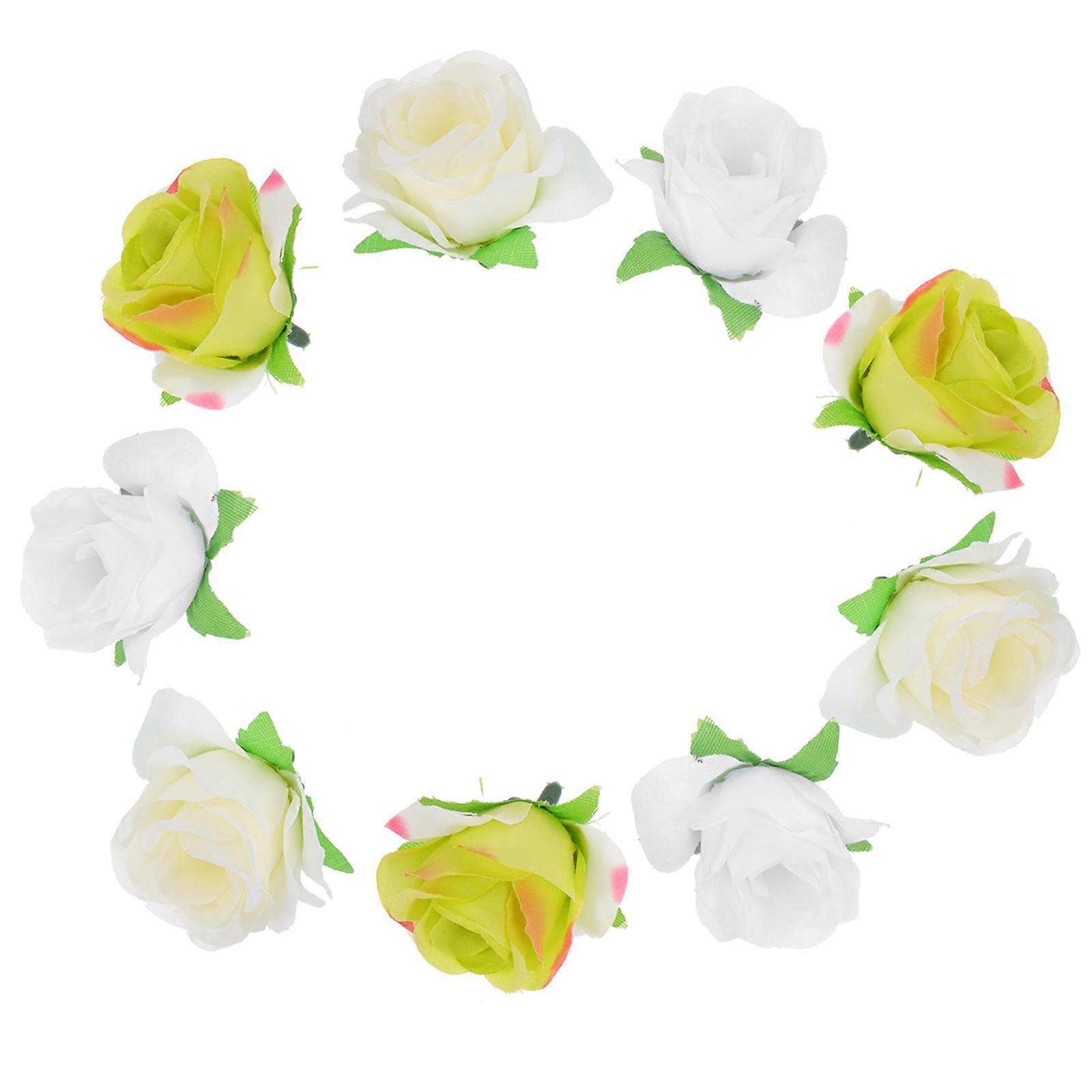 Bulk Faux Flower Heads Artificial Rose Heads Birthday White Silk Cloth Photo Prop present 30Pcs