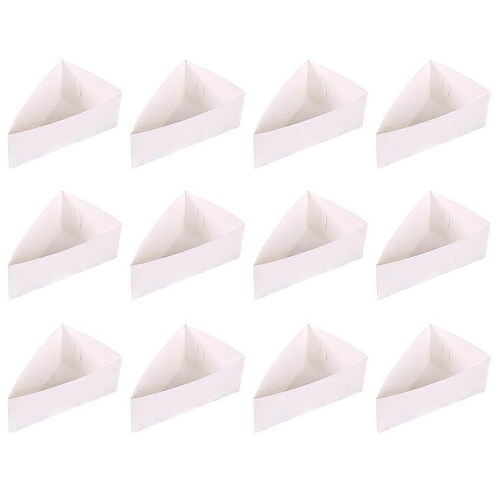 20pcs Triangle Paper Mousse Boxes, Tear Resistant Cake Serving Containers for Bakery, Parties, and Portable Cupcake Wrapping