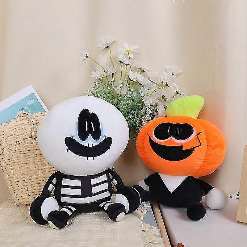New Spooky Month Hollow Sorrows Animation Cute Skull Pumpkin Plush Toy zZ