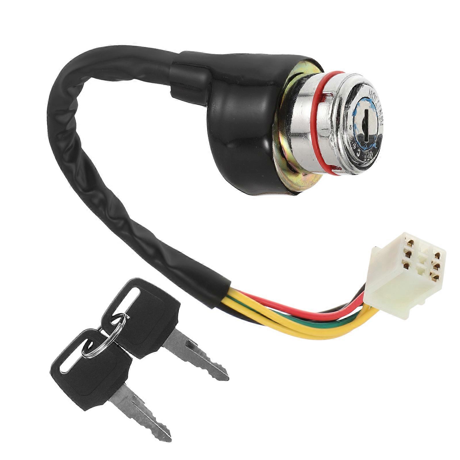 Motorcycle Ignition Switch With Key Replacement For Vehicle Owners Startup And Control Metal 1Pack