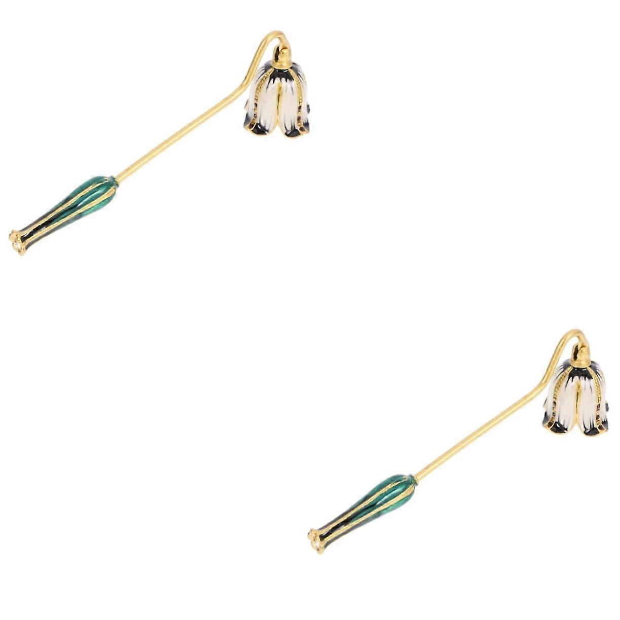 Pack of 2 Retro Candle Snuffer Tool Flame Extinguisher 14.70X3.70X3.70CMx2pcs