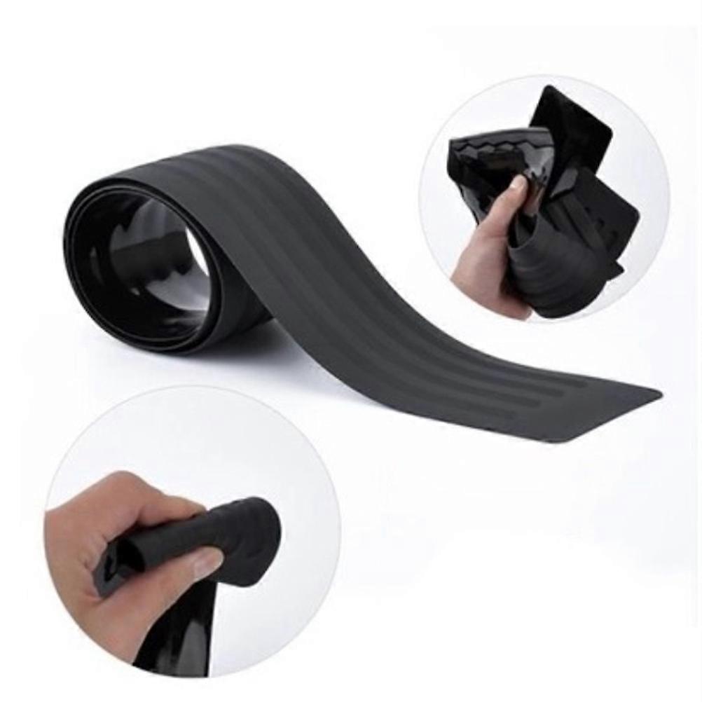 Universal Bumper Protector 1Pcs Car Rear Rubber Guard Trim Strip Classic Black For Scratch Protection