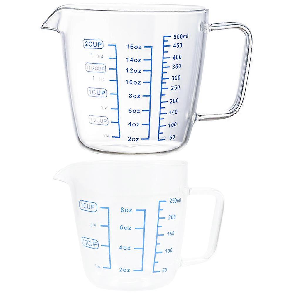 Transparent Measuring Cups For Baking Tool Kitchen Utensils 3.7 3.3 3.3in 2Pcs