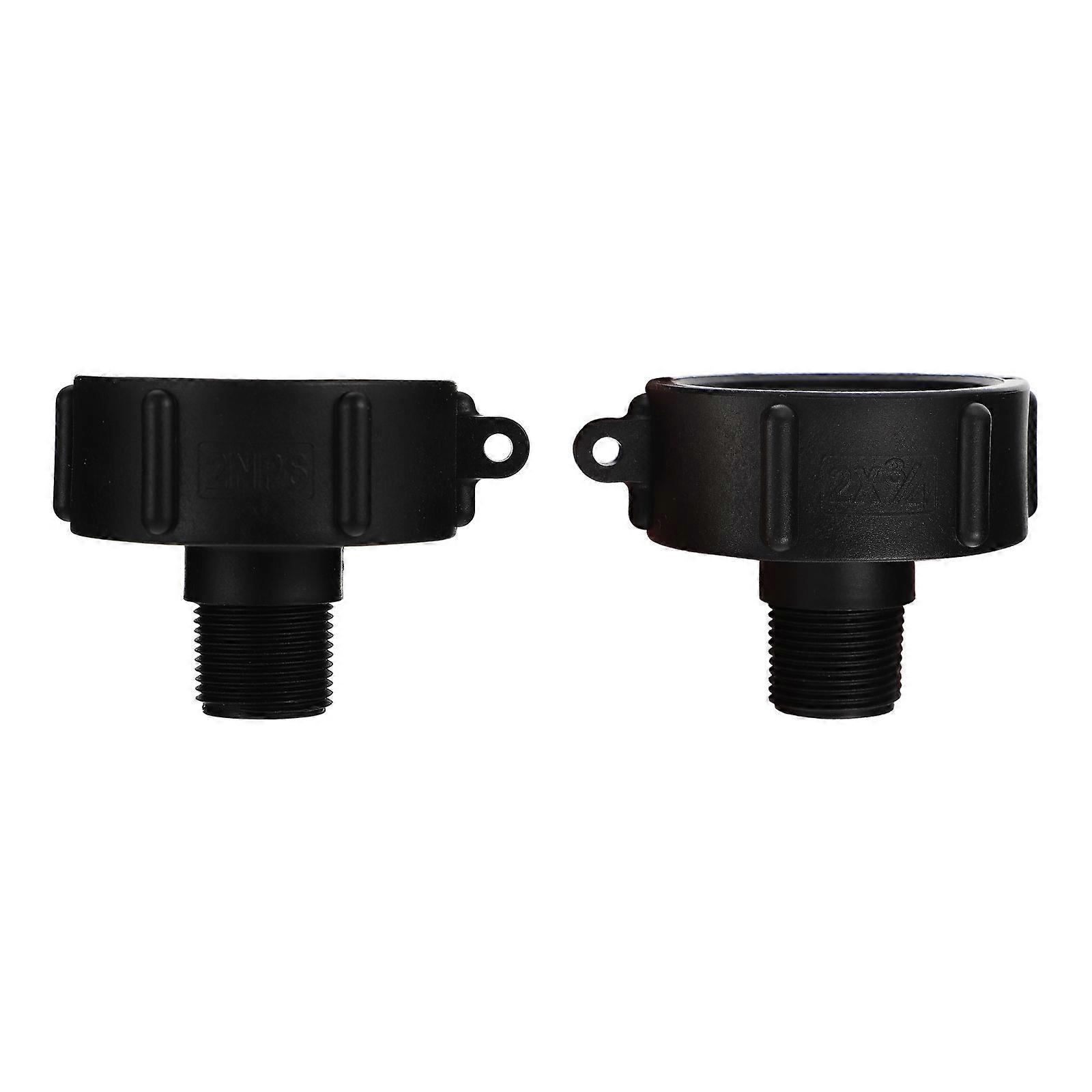 2pcs IBC Tank Adapter for Home Use Durable ABS Material Black Water Tanks