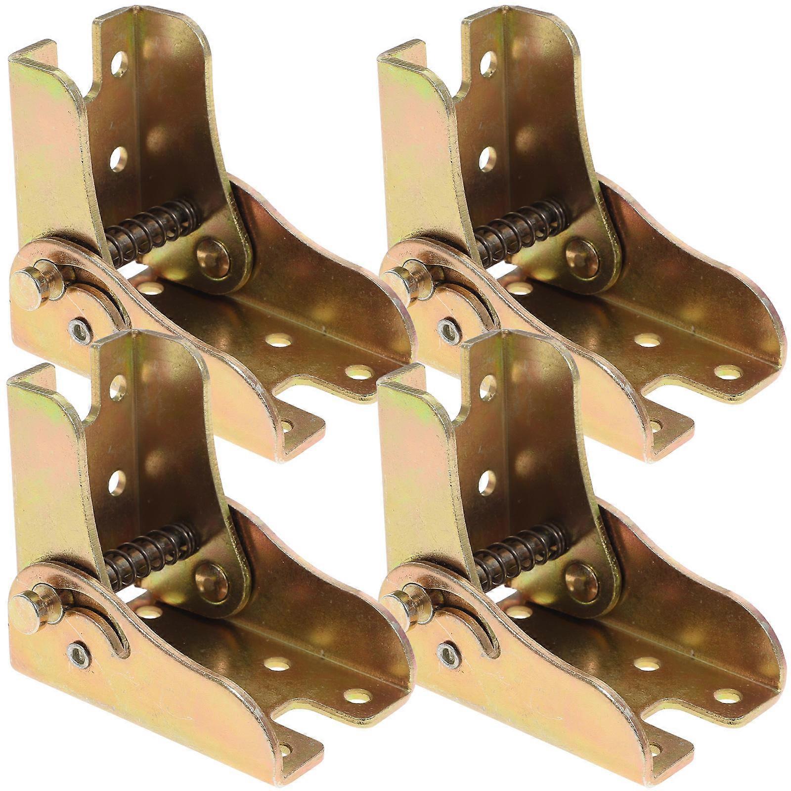 Folding Table Hinges Workbenches Golden Color 6.7X6.1X3.9CM 4Pcs