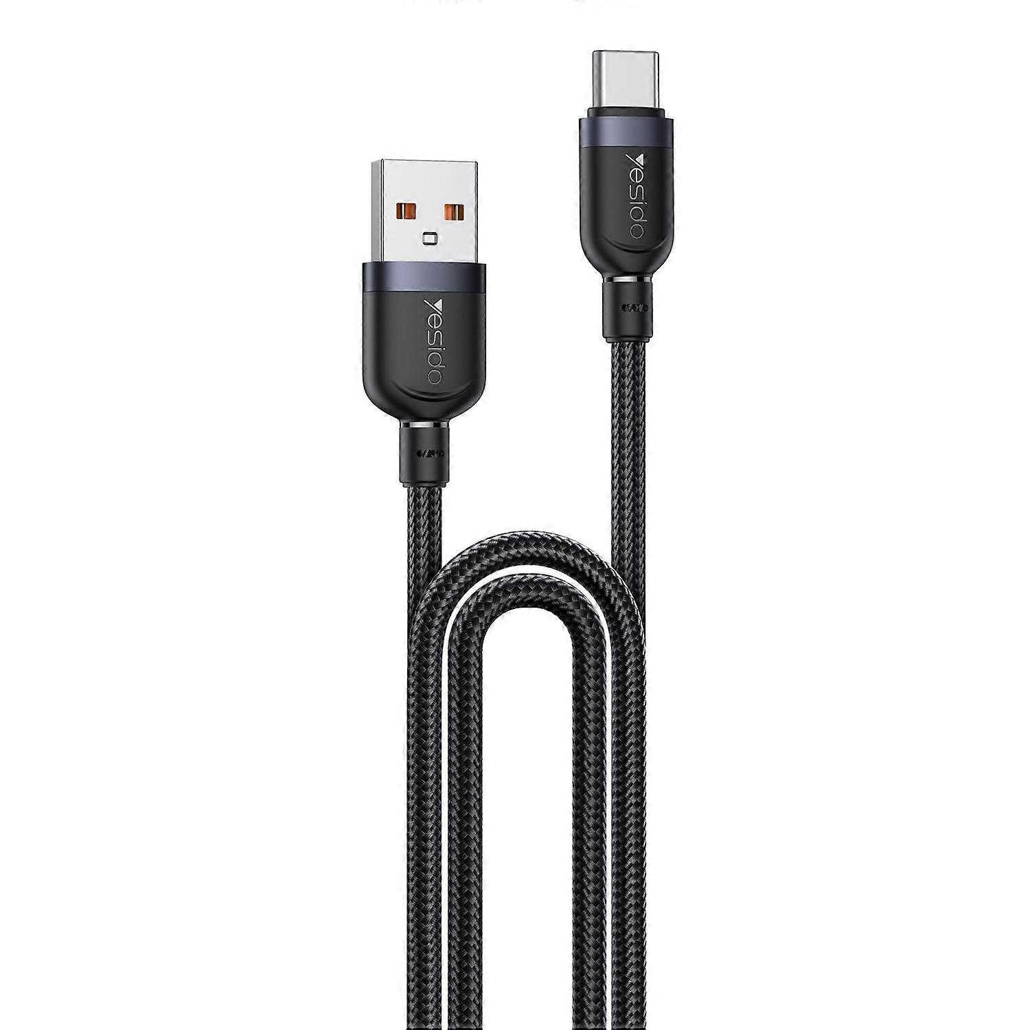 YESIDO CA133C 2m USB A to Type C Braided Wire 3A Fast Charging 480Mbps Data Cable