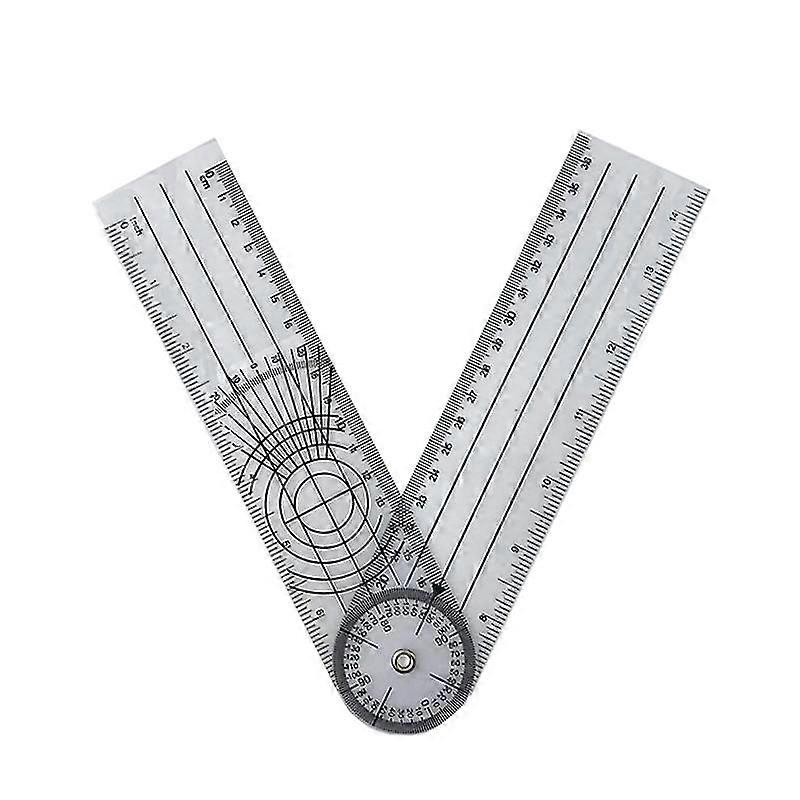 1 x 14 inch goniometer, PVC medical quantifier, 360° transparent goniometer, multi-function measuring ruler.