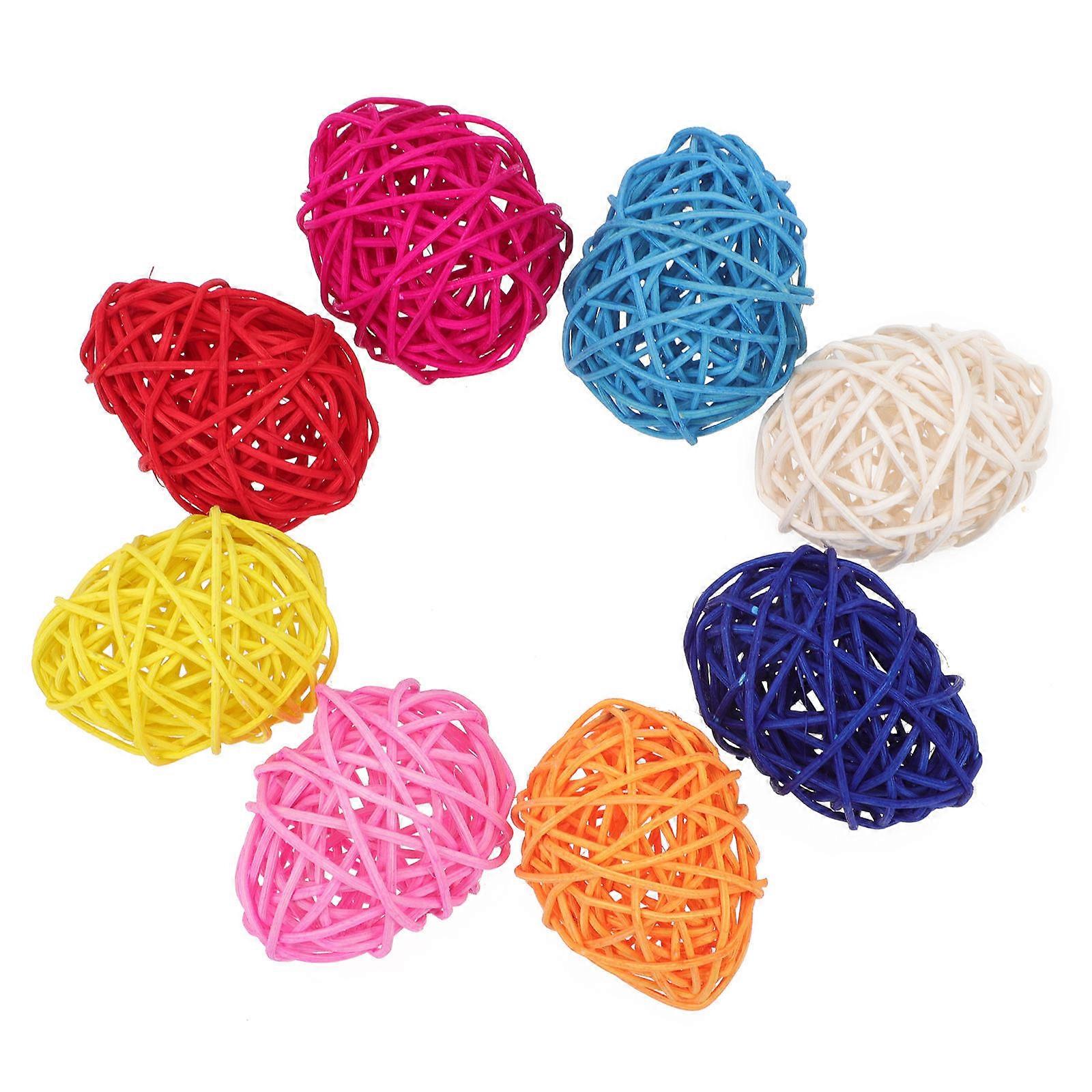 Eggs For Decorating Synthetic Material Easter Theme Party Orange Colorful Egg Decor 8Pcs